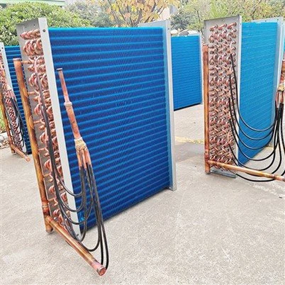 5HP Torkutrustning Kopparrör Aluminiumflänskondensorförångare