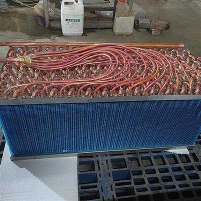 Stor storlek blå kopparrörkondensor