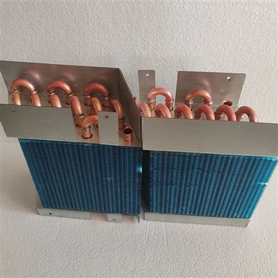 Kopparrör aluminiumfena serpentinförångare
